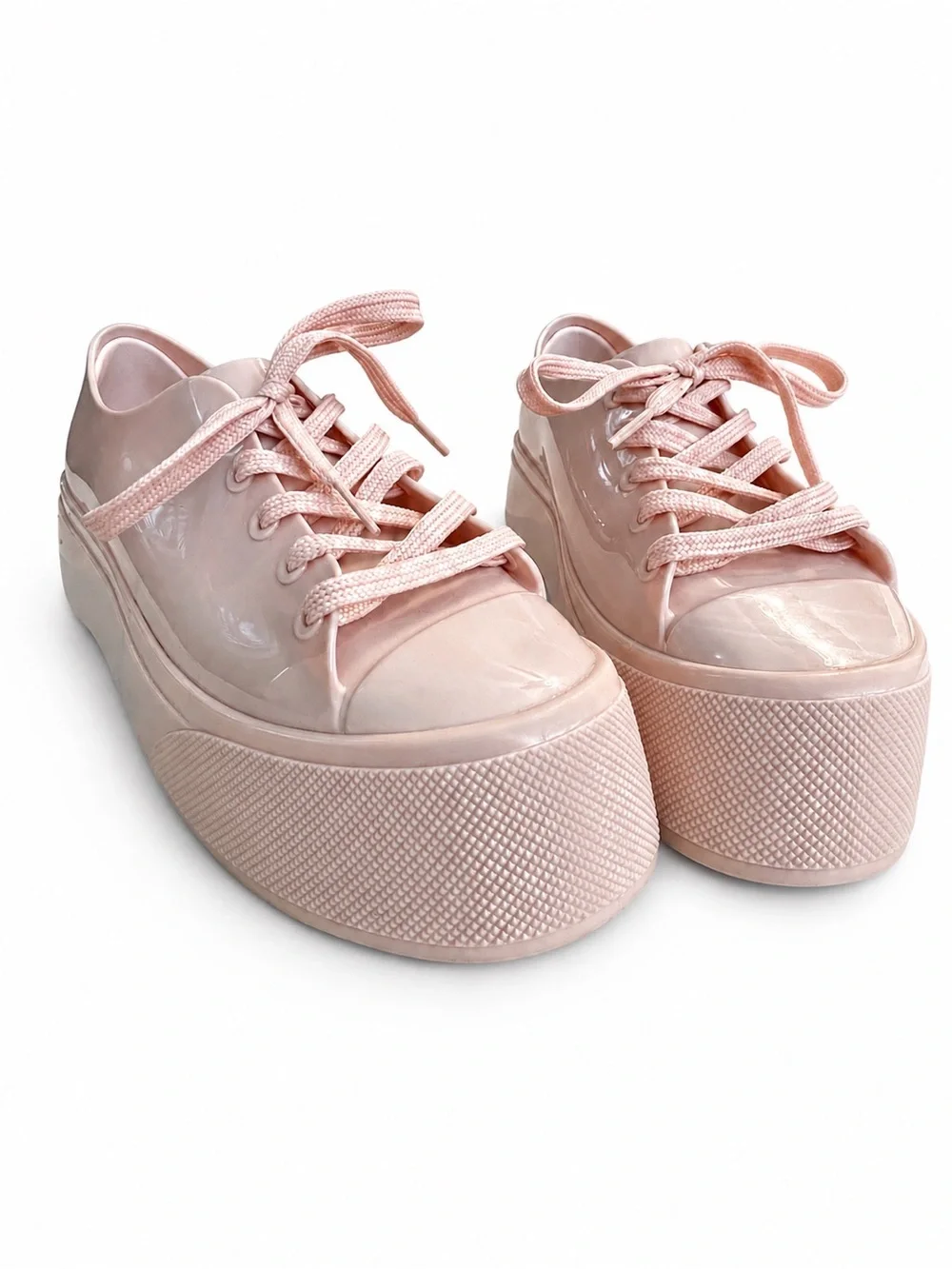 Melissa Rose Pink Jelly Platform Sneakers